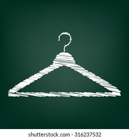 Hanger - Vector icon with chalk effect 