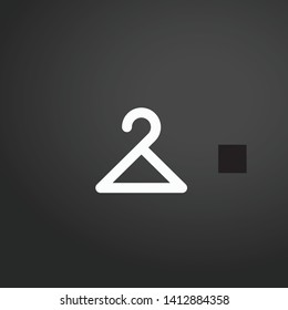 Hanger vector icon. Hanger concept stroke symbol design. Thin graphic elements vector illustration, outline pattern for your web site design, logo, UI. EPS 10.