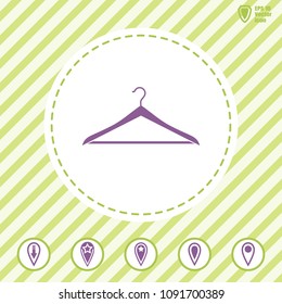 hanger vector icon. Flat design style