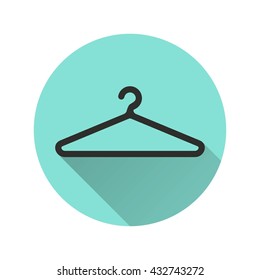 Hanger vector icon. Illustration isolated for graphic and web design.