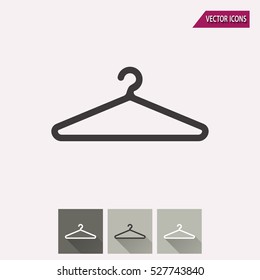 Hanger vector icon. Illustration isolated for graphic and web design.