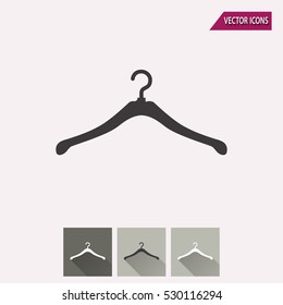 Hanger vector icon. Illustration isolated for graphic and web design.