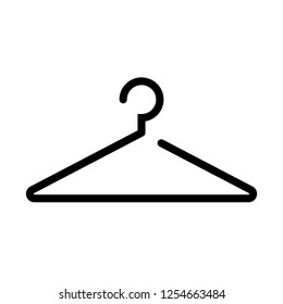 Hanger vector icon isolated on white background