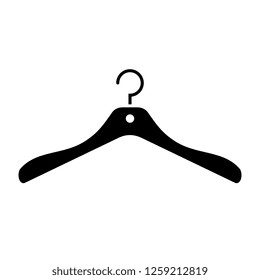 Hanger vector icon isolated on white background