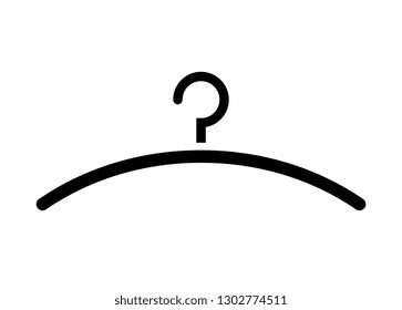 Hanger vector icon isolated on white background