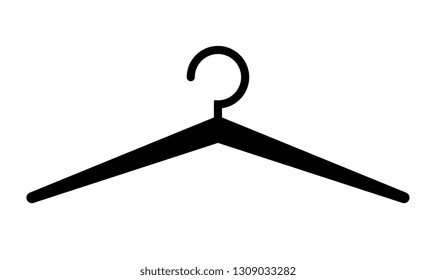 Hanger vector icon isolated on white background