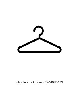 Hanger vector icon isolated on white.