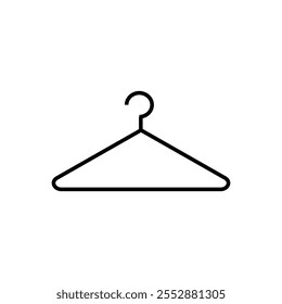 Hanger vector icon in line style design for website design, app, UI, isolated on white background. Editable stroke. EPS 10 vector illustration.