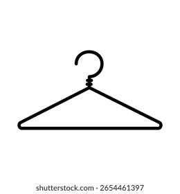 Hanger vector icon in line style design for website design, app, UI, isolated on white background. Hanger icon. 

