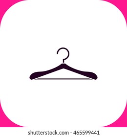 Hanger vector icon on white background.