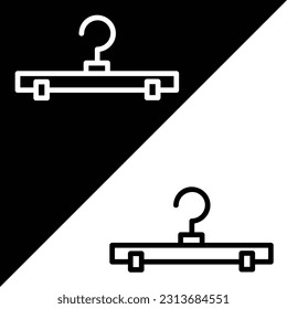 Hanger Vector icon, Outline style, isolated on white Background.