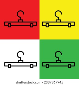 Hanger Vector icon, Outline style, isolated on white Background.
