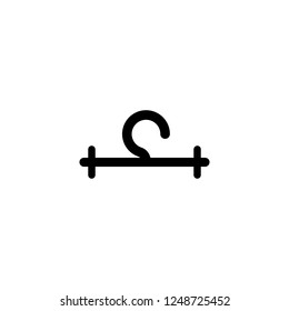 hanger vector icon. hanger sign on white background. hanger icon for web and app