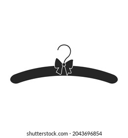 Icono de vector de colgante.Icono de vector negro aislado en colgador de fondo blanco.