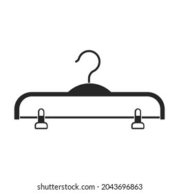 Hanger vector icon.Black vector icon isolated on white background hanger.