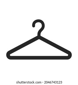 Hanger vector icon.Black vector icon isolated on white background hanger.