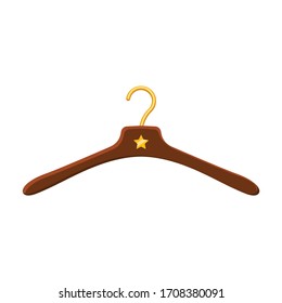 Hanger vector icon.Cartoon vector icon isolated on white background hanger.