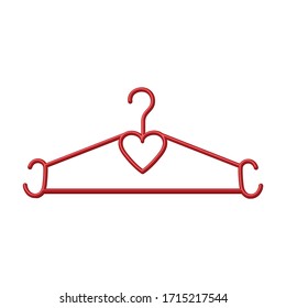 Hanger vector icon.Cartoon vector icon isolated on white background hanger.