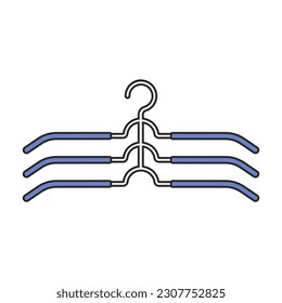 Hanger vector icon.Color vector icon isolated on white background hanger.