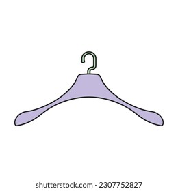 Hanger vector icon.Color vector icon isolated on white background hanger.