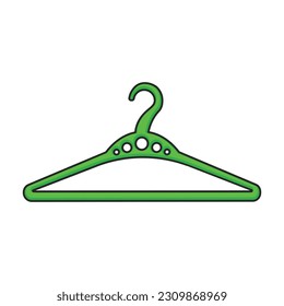 Hanger vector icon.Color vector icon isolated on white background hanger.