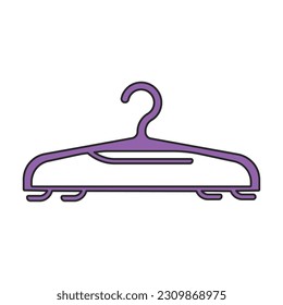 Hanger vector icon.Color vector icon isolated on white background hanger.