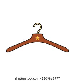 Hanger vector icon.Color vector icon isolated on white background hanger.