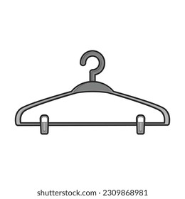 Hanger vector icon.Color vector icon isolated on white background hanger.