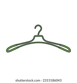 Icono de vector de colgador.Icono de vector de color aislado en colgador de fondo blanco.