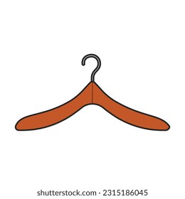 Hanger vector icon.Color vector icon isolated on white background hanger.