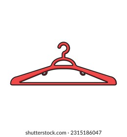 Icono de vector de colgador.Icono de vector de color aislado en colgador de fondo blanco.