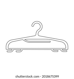 Hanger vector icon.Outline vector icon isolated on white background hanger.