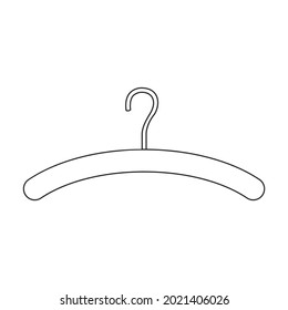 Icono del vector de la colgante.Icono del vector de contorno aislado en el colgador de fondo blanco.