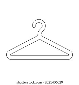 Hanger vector icon.Outline vector icon isolated on white background hanger.