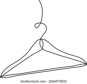 Hanger vector illustration isolated on white background.