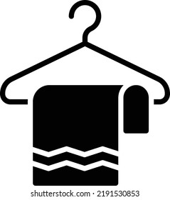 Ilustración de Hanger Vector sobre un fondo transparente. Símbolos de calidad superior. Iconos vectoriales de glifos para diseño de conceptos y gráficos.