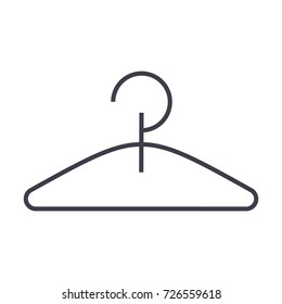 hanger vector line icon, sign, illustration on background, editable strokes