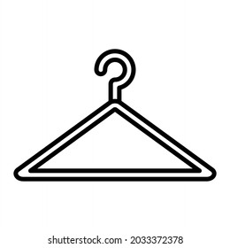 Icono De Contorno Del Vector De Percha Aislado En Fondo Blanco
