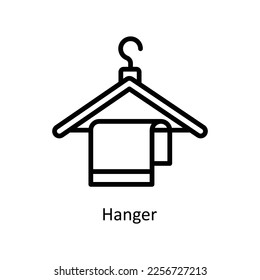 Hanger  Vector Outline icon for your digital or print projects. stock illustration