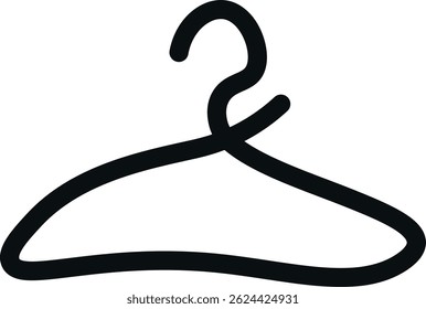 Hanger vector silhouette on white background