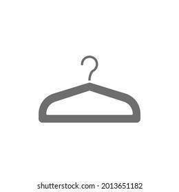 Hanger, wardrobe, dry cleaning service grey icon.