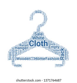 hanger word cloud. tag cloud about hanger