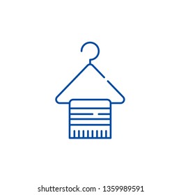 Hangers for clothes line icon concept. Hangers for clothes flat  vector symbol, sign, outline illustration.