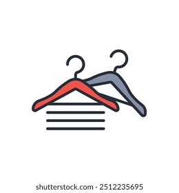 hangers icon. vector.Editable stroke.linear style sign for use web design,logo.Symbol illustration.