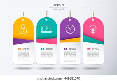 Hangers infographic label. colorful tag hangers. infographic label for business presentation. vector stock.