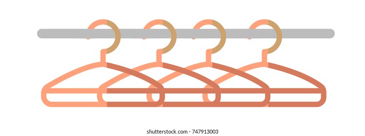 Hangers isolated vector illustration