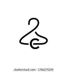 hangers with letter C logo design
