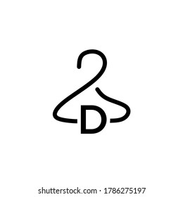 hangers with letter A logo design