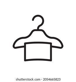 hangers line icon isolated on white background

