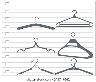 hangers with on paper